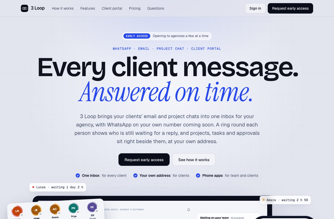 3 Loop homepage